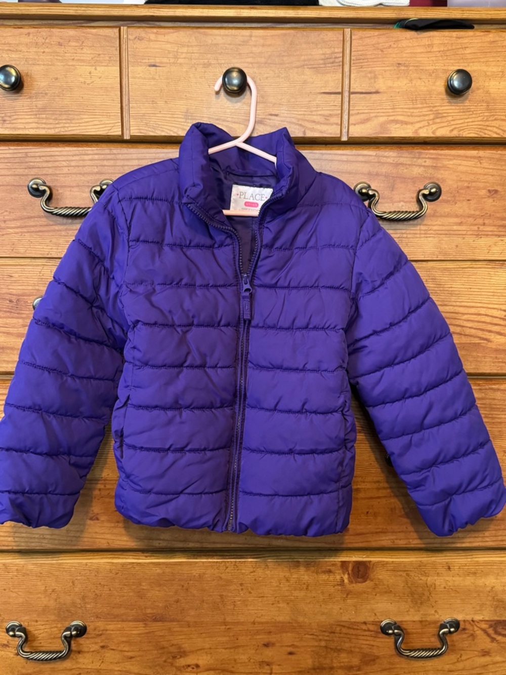 The Children's Place Bright Purple Quilted Puffer Jacket